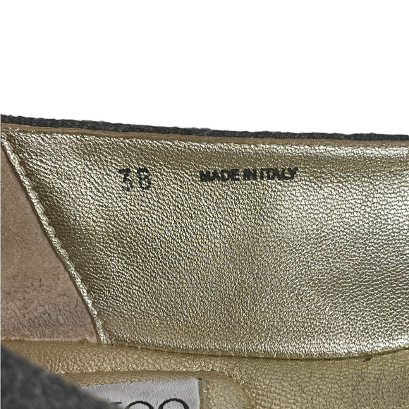 Authentic Jimmy Choo Grey Metallic ballet flats size 38 - Picture 10 of 15
